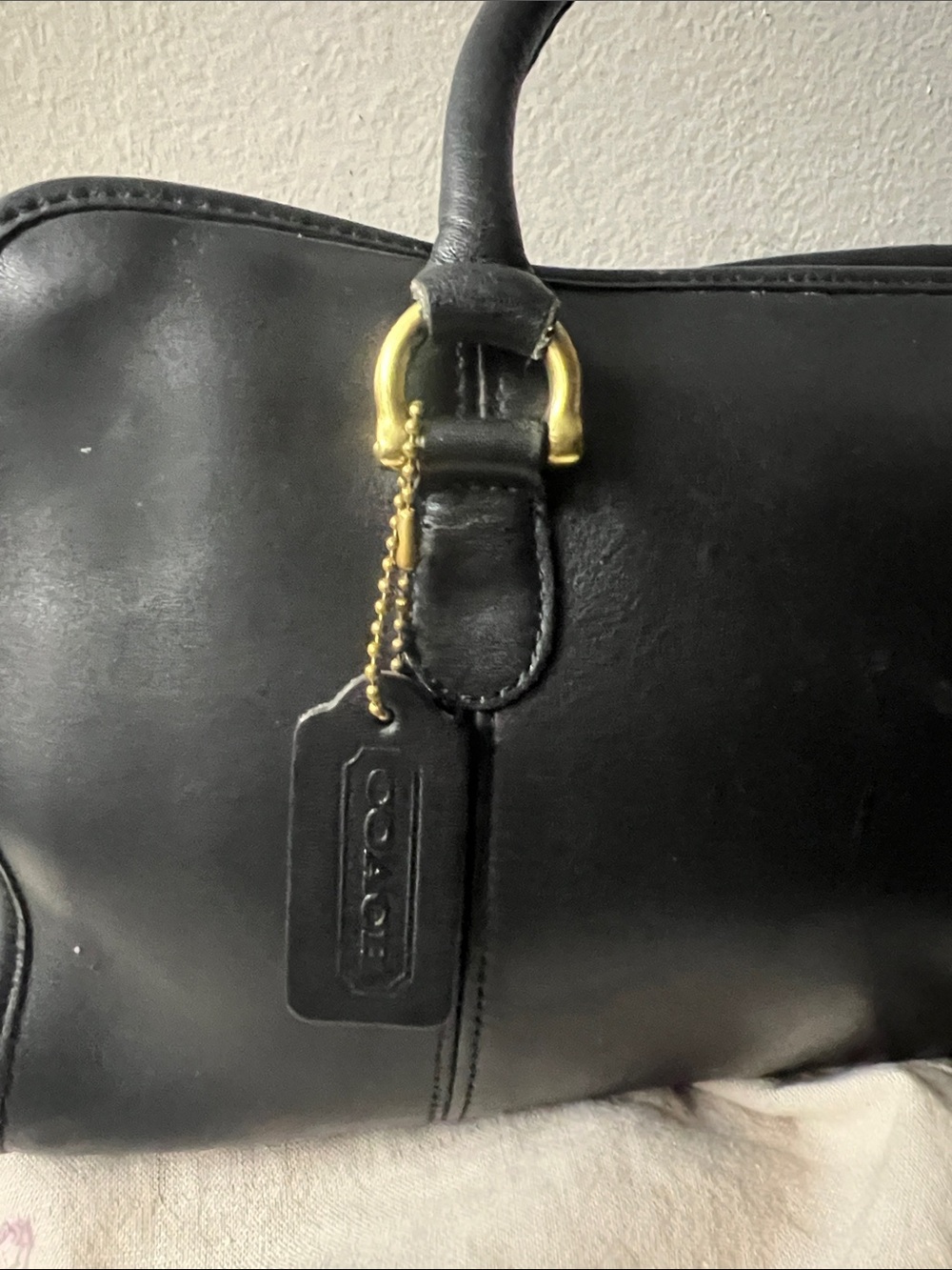 Vintage Coach BEAUMONT 9871 Black Leather Handbag - Picture 2 of 6